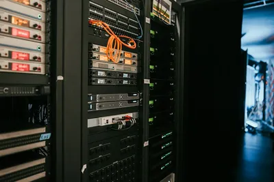IT infrastructure cabling and rack